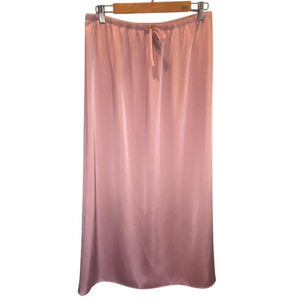 Song of Style by Aimee Song Pink Satin Maxi Skirt - size Large